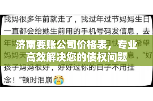 济南要账公司价格表，专业高效解决您的债权问题