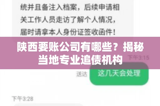 陕西要账公司有哪些？揭秘当地专业追债机构
