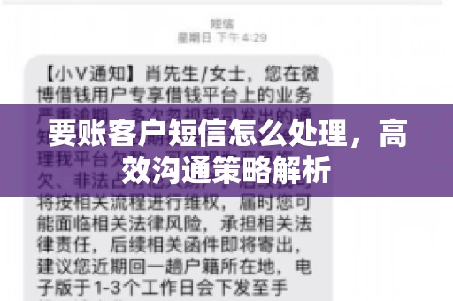要账客户短信怎么处理，高效沟通策略解析